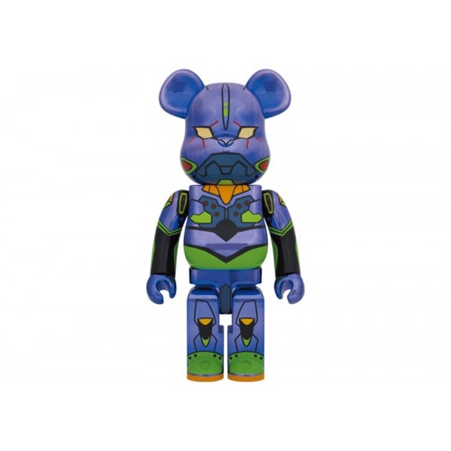 Оригинальная большая фигурка Bearbrick Evangelion Unit 1 1000% Chrome Ver. - 70см