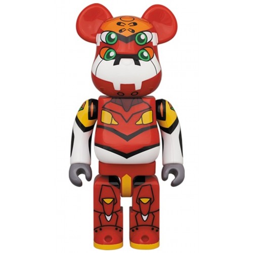 Оригинальная большая фигурка Bearbrick Evangelion Unit 2 1000% - 70см