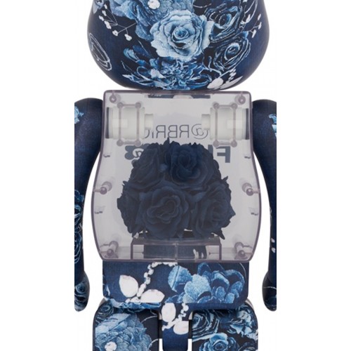 Оригинальная большая фигурка Bearbrick Flor@ Denim 1000 - 70см