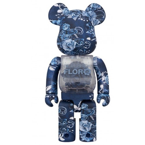 Оригинальная фигурка Bearbrick Flor@ Denim 400 - 28см