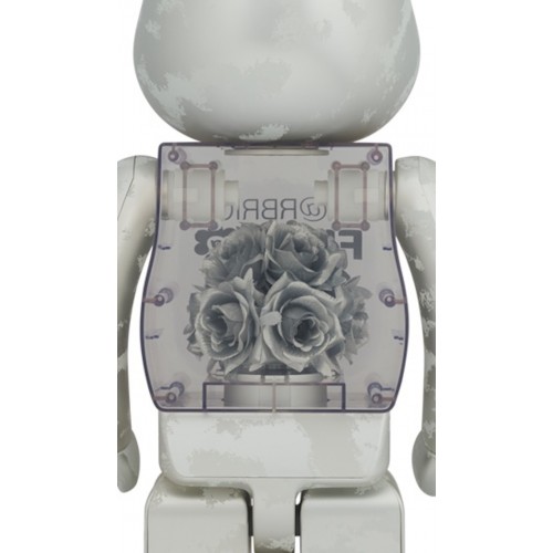 Оригинальная большая фигурка Bearbrick Flora (Flower) 1000% Silver - 70см
