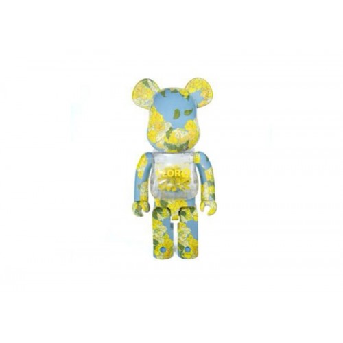 Оригинальная фигурка Bearbrick Flora Golden Shower Flowers 400% - 28см
