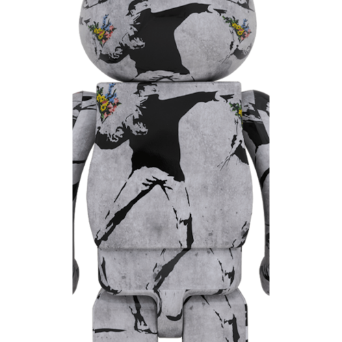 Оригинальная большая фигурка Bearbrick Banksy Flower Bomber 1000% - 70см
