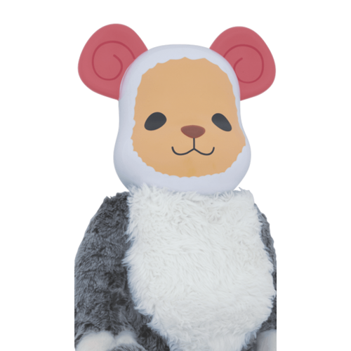 Оригинальная фигурка Bearbrick Fragment Reverse Model 400% Grey - 28см