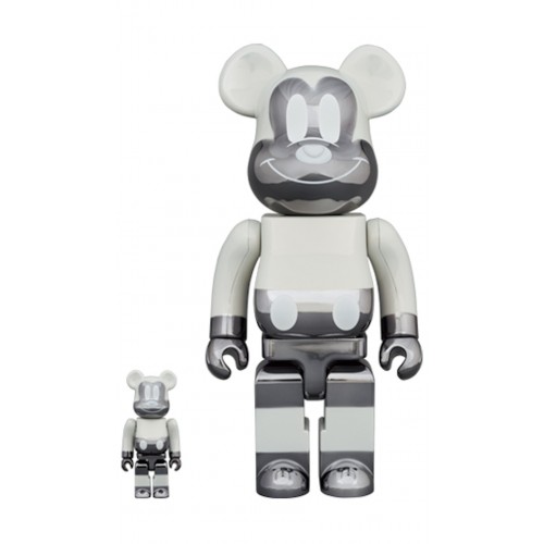 Оригинальный набор фигурок Bearbrick Fragment MICKEY MOUSE 100% & 400% Set REVERSE - 7см и 28см