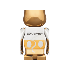Bearbrick x Sorayama Future Mickey 100% & 400% Set Silver/Gold