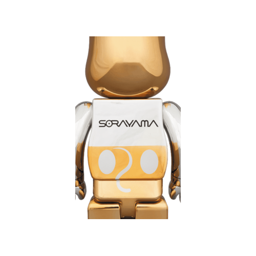 Оригинальный набор фигурок Bearbrick x Sorayama Future Mickey 100% & 400% Set Silver/Gold - 7см и 28см