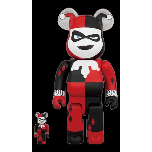 Набор из двух фигурок Bearbrick HARLEY QUINN (BATMAN The Animated Series Ver.) 100% & 400% Set - 7см и 28см.