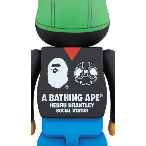 Оригинальная большая фигурка Bearbrick Hebru Brantley x Social Status 1000% Multi - 70см
