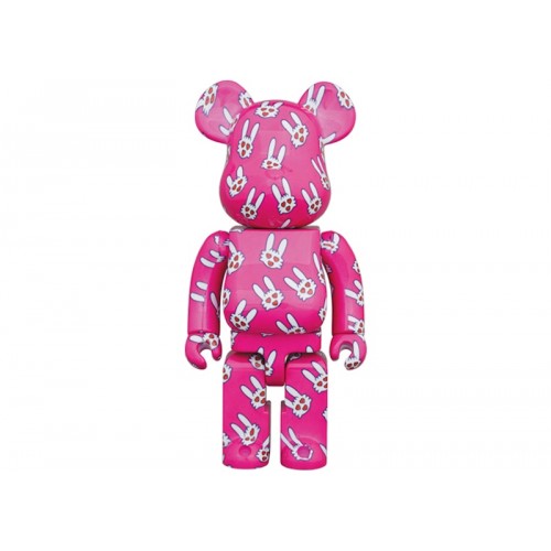 Оригинальная большая фигурка Bearbrick Hitohata Rabbit (Kiyoshiro Imawano 50th Celebration) 1000% Pink - 70см