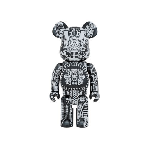 Оригинальная большая фигурка Bearbrick HR GIGER 1000% Black Chrome - 70см