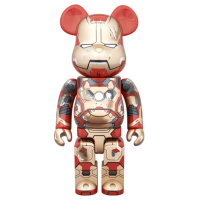Фигурка (28см) Bearbrick Iron Man Mark XLII Damaged Ver. 400% Gold
