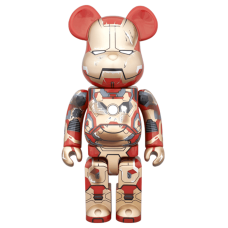 Фигурка (28см) Bearbrick Iron Man Mark XLII Damaged Ver. 400% Gold