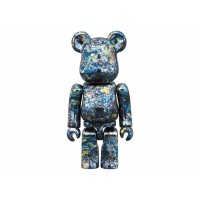 Bearbrick Jackson Pollock Studio 100% & 400% Set Chrome Ver.