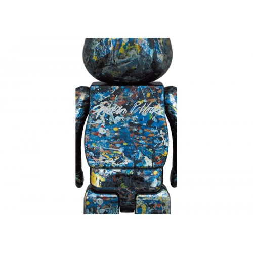 Оригинальный набор фигурок Bearbrick Jackson Pollock Studio 100% & 400% Set Chrome Ver. - 7см и 28см