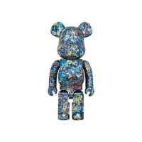 Большая фигурка (70см) Bearbrick Jackson Pollock Studio 1000% Chrome Ver.