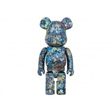 Большая фигурка (70см) Bearbrick Jackson Pollock Studio 1000% Chrome Ver.