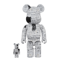 Набор фигурок (7см и 28см) Bearbrick Jean-Michel Basquiat 3 100% & 400% Set White