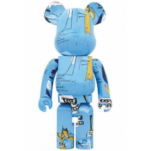 Оригинальная большая фигурка Bearbrick Jean-Michel Basquiat #4 1000% Blue - 70см