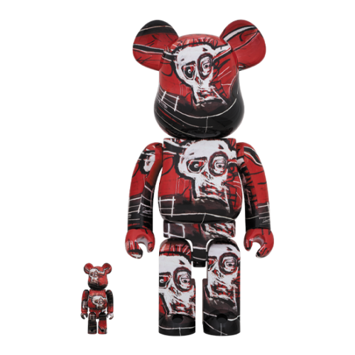 Оригинальный набор фигурок Bearbrick JEAN-MICHEL BASQUIAT #5 100% & 400% Set - 7см и 28см