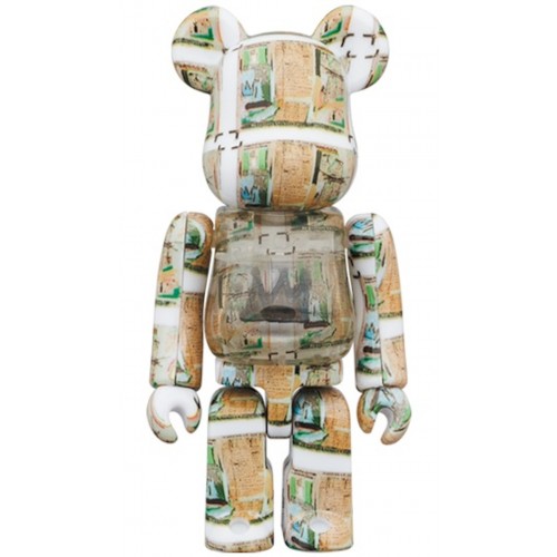 Оригинальный набор фигурок Bearbrick Jean-Michel Basquiat (King Pleasure) 100% & 400% Set - 7см и 28см
