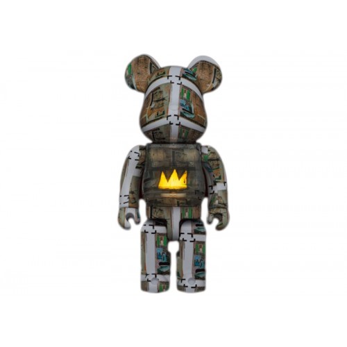 Оригинальный набор фигурок Bearbrick Jean-Michel Basquiat (King Pleasure) 100% & 400% Set - 7см и 28см