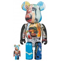 Набор фигурок (7см и 28см) Bearbrick Jean-Michel Basquiat "Special" 100% & 400% Set