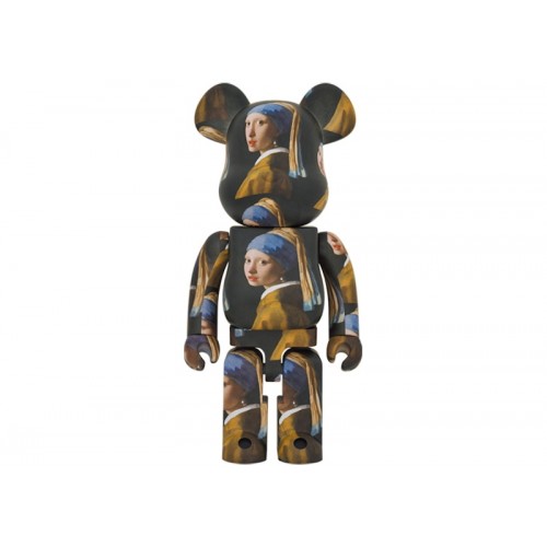 Оригинальная большая фигурка Bearbrick Johannes Vermeer (Girl with a Pearl Earring) 1000% - 70см