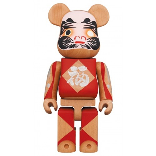 Оригинальная фигурка Bearbrick Karimoku Daruma San 400% Silver - 28см