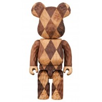 Bearbrick Karimoku Fragmentdesign Carved Wooden-Lattice Pattern 400%