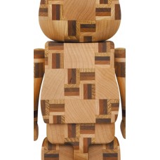 Bearbrick Karimoku Marquetry Chess 400%