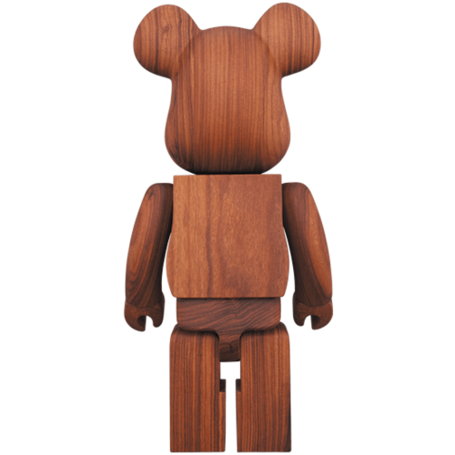 Оригинальная фигурка Bearbrick Karimoku Paorosa 400% Wood - 28см