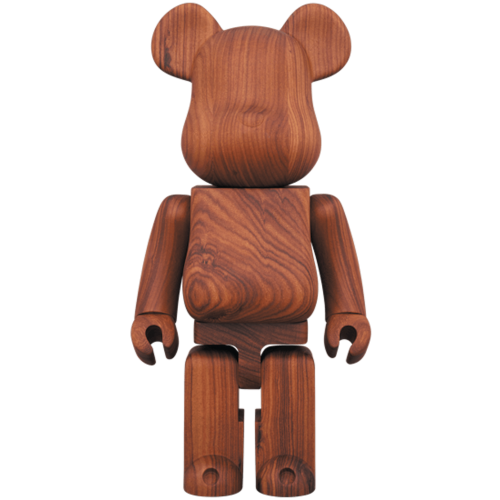 Оригинальная фигурка Bearbrick Karimoku Paorosa 400% Wood - 28см