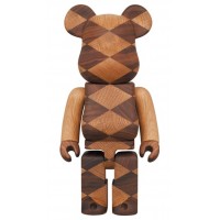 Фигурка (28см) Bearbrick Karimoku Woven (2 Medicom Toy Plus Exclusive) 400%
