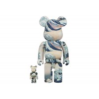 Набор фигурок (7см и 28см) Bearbrick Katsushika Hokusai (Kanagawa Okinami Ura) 100% & 400% Set