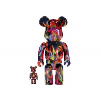 Набор фигурок (7см и 28см) Bearbrick KAWS TENSION 100% & 400% Set