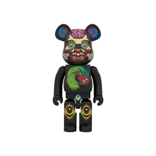 Оригинальная большая фигурка Bearbrick Keiichi Tanaami 1000% Black - 70см