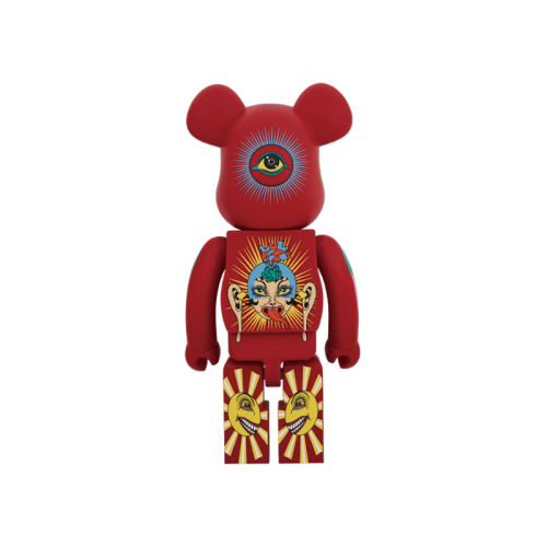 Оригинальная большая фигурка Bearbrick Keiichi Tanaami 1000% Red - 70см
