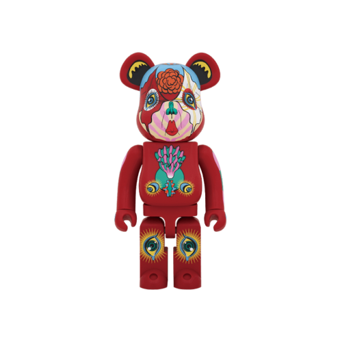 Оригинальная большая фигурка Bearbrick Keiichi Tanaami 1000% Red - 70см