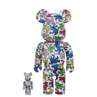 Набор фигурок (7см и 28см) Bearbrick Keith Haring #1 100% & 400% Set Multi