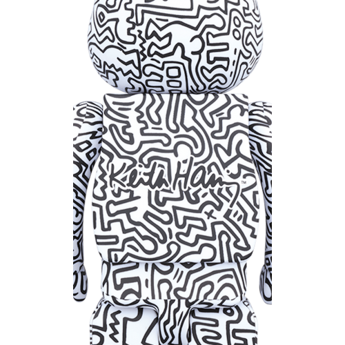 Оригинальная большая фигурка Bearbrick Keith Haring #4 1000% White - 70см