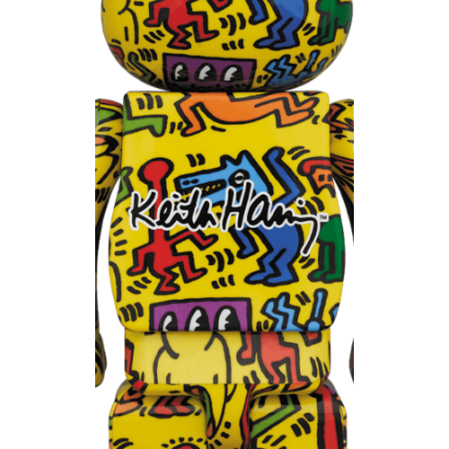 Оригинальный набор фигурок Bearbrick Keith Haring #5 100% & 400% Set - 7см и 28см
