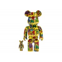 Набор фигурок (7см и 28см) Bearbrick Keith Haring #5 100% & 400% Set