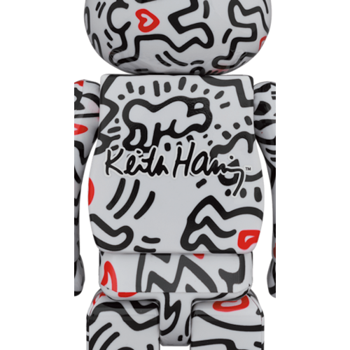 Оригинальный набор фигурок Bearbrick Keith Haring #8 100% & 400% Set - 7см и 28см