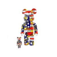 Набор фигурок (7см и 28см) Bearbrick Keith Haring DesignerCon 100% & 400% Set