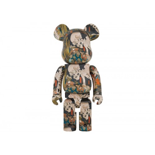 Оригинальная большая фигурка Bearbrick Utagawa Kuniyoshi (The Haunted Old Palace at Soma) 1000% - 70см