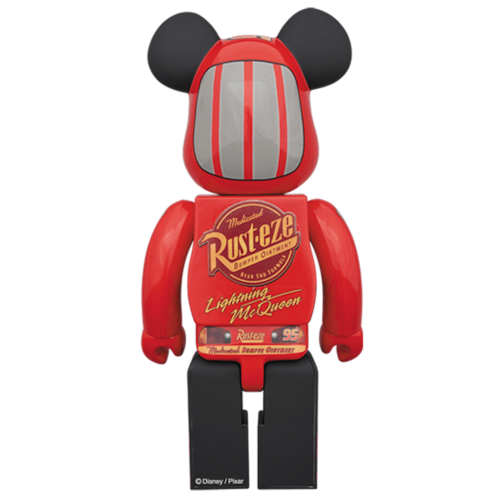 Оригинальная фигурка Bearbrick Lighting McQueen 400% Red - 28см