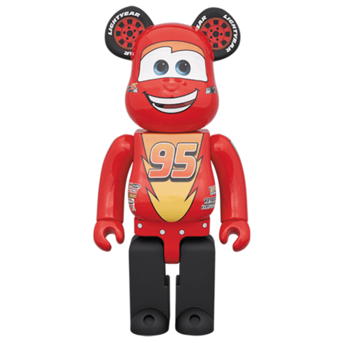 Оригинальная фигурка Bearbrick Lighting McQueen 400% Red - 28см