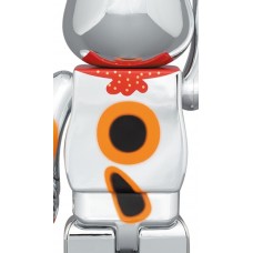 Bearbrick Lucky Cat Good Luck Ten Million Ryo 100% & 400% Set Silver Plated