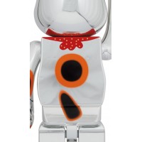 Bearbrick Lucky Cat Good Luck Ten Million Ryo 1000% Silver Plated
